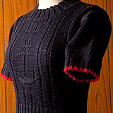 S/SI Crew-Neck with Contrast Tipped Ribs/Cuffs